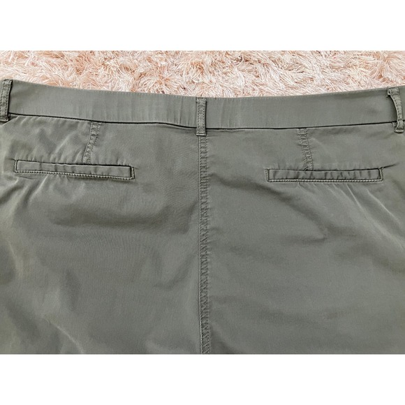 Chicos Olive Green Ankle Pants Size 3.5 Side Zip Embellished Casual - Picture 7 of 10